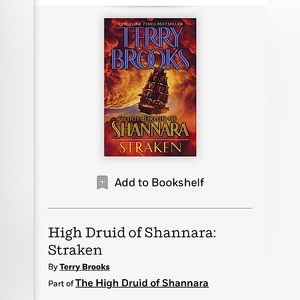 The high Druid of Shannara: Straken paper back book Terry Brooks